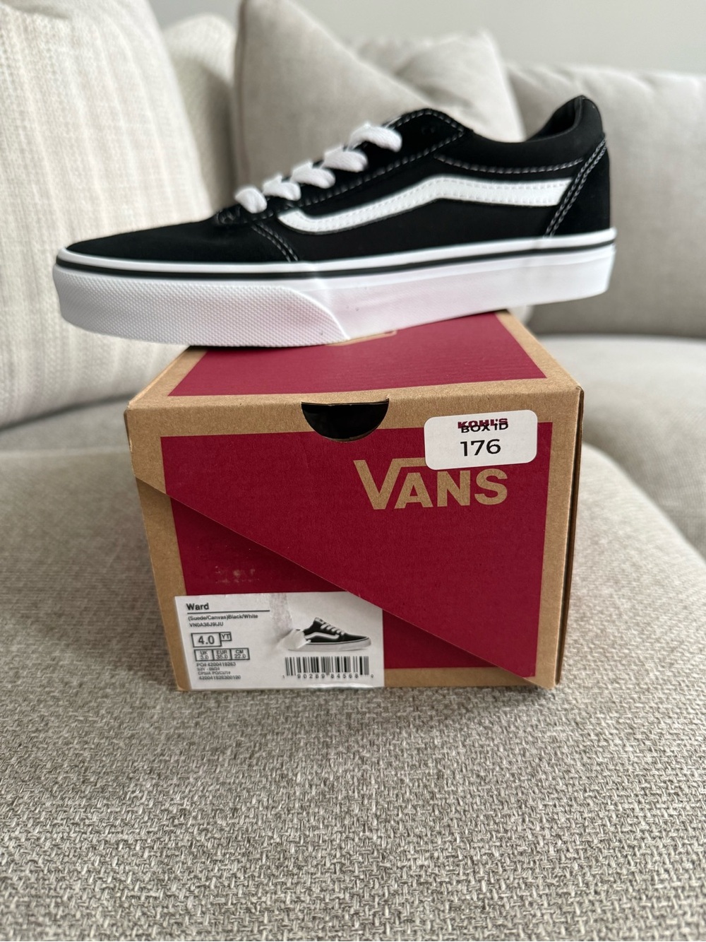 Vans Ward Kids Low-Top Sneakers - Black & White